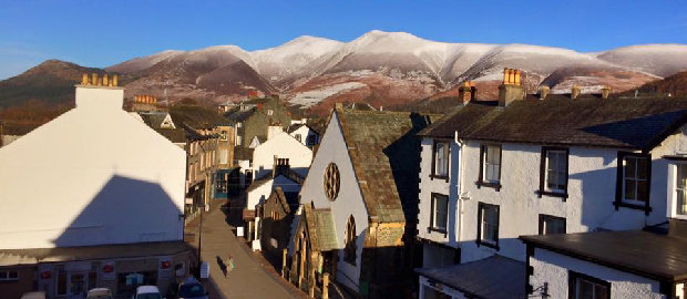 Keswick rooftops from the George Fisher webcam